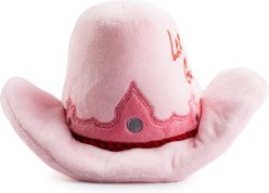 Haute Diggity Dog Cowgirl Hat Squeaky Plush Dog Toy, Pink slide 2 of 3
