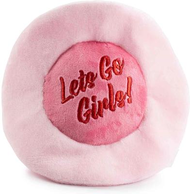 Show full view: Haute Diggity Dog Cowgirl Hat Squeaky Plush Dog Toy, Pink slide 2 of 3