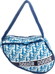 Haute Diggity Dog Dogior Saddle Bag Squeaky Plush Dog Toy, Blue slide 2 of 2