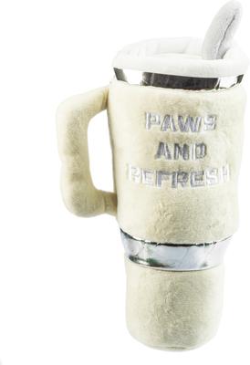 Show full view: Haute Diggity Dog Snuggly Cup Squeaky Plush Dog Toy, Ivory slide 3 of 3