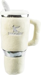 Haute Diggity Dog Snuggly Cup Squeaky Plush Dog Toy, Ivory