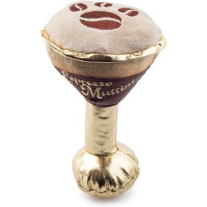 Haute Diggity Dog Espresso Muttini Squeaky Plush Dog Toy, Brown