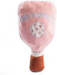 Haute Diggity Dog Checker Pickleball Paddle Squeaky Plush Dog Toy, Pink & White slide 2 of 2