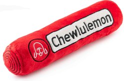 Haute Diggity Dog Chewlulemon Yoga Mat Squeaky Plush Dog Toy, Red