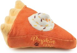Haute Diggity Dog Pupkin Pie Slice Squeaky Plush Dog Toy, Orange