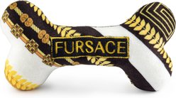 Haute Diggity Dog Fursace Bone Squeaky Plush Dog Toy, Gold