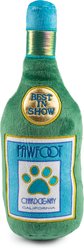 Haute Diggity Dog Pawfoot Wine Squeaky Plush Dog Toy, Green
