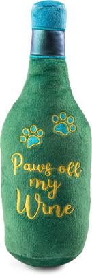 Show full view: Haute Diggity Dog Pawfoot Wine Squeaky Plush Dog Toy, Green slide 2 of 2