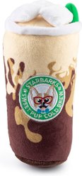 Haute Diggity Dog Starbarks Sweet Pup Cold Brew Squeaky Plush Dog Toy, Brown