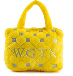 Haute Diggity Dog Wagentino Handbag Squeaky Plush Dog Toy, Yellow slide 2 of 2
