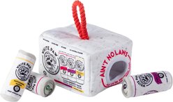 Haute Diggity Dog White Paw Grrriety Pack Activity House Squeaky Plush Dog Toy, White