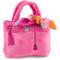 Show in main carousel: Haute Diggity Dog Barkin Bag with Scarf Chic Doggie Squeaky Plush Dog Toy, Pink, Small slide 1 of 3