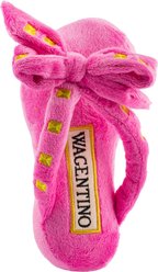 Haute Diggity Dog Wagentino Sandal Squeaky Plush Dog Toy, Pink