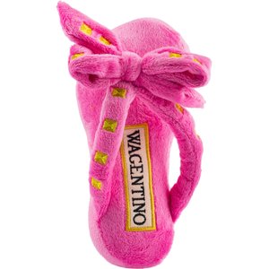 Haute Diggity Dog Wagentino Sandal Squeaky Plush Dog Toy, Pink