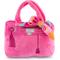 Show in main carousel: Haute Diggity Dog Barkin Bag with Scarf Chic Doggie Squeaky Plush Dog Toy, Pink, Large slide 1 of 2