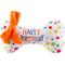 Show in main carousel: Haute Diggity Dog Happy Birthday Bone Squeaky Plush Dog Toy, White, Large slide 1 of 3