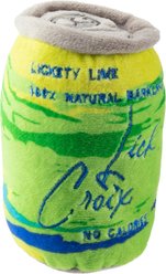 Haute Diggity Dog Lickcroix Barkling Water Lickety Lime Squeaky Plush Dog Toy, Green, Small slide 2 of 2