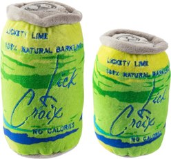 Haute Diggity Dog Lickcroix Barkling Water Lickety Lime Squeaky Plush Dog Toy, Green, Small