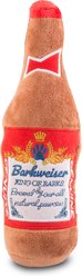 Haute Diggity Dog Barkweiser Beer Bottle Squeaky Plush Dog Toy, Brown