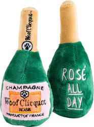 Haute Diggity Dog Woof Clicquot Rose Squeaky Plush Dog Toy, Green, Small