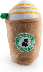 Haute Diggity Dog Starbarks with Straw Frappucino Squeaky Plush Dog Toy, Brown, Large slide 2 of 2