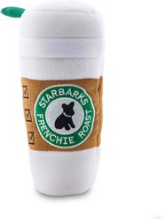 Haute Diggity Dog Starbarks with Lid Coffee Cup Squeaky Plush Dog Toy, White, X-Large slide 2 of 2