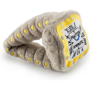 Haute Diggity Dog Pawtier Watch Squeaky Plush Dog Toy, Grey