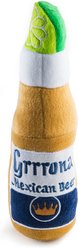 Haute Diggity Dog Grrrona Beer Bottle Squeaky Plush Dog Toy, Yellow, Large