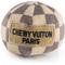 Show in main carousel: Haute Diggity Dog Chewy Vuiton Ball Squeaky Plush Dog Toy, Brown Checker, Small slide 1 of 2