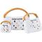 Show in main carousel: Haute Diggity Dog Chewy Vuiton Handbag Squeaky Plush Dog Toy, White, Small slide 4 of 5