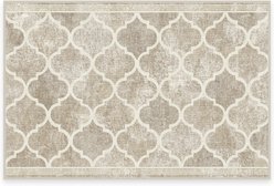 Ruggable Flatwoven Machine Washable Rug with Standard Pad, Terali Trellis Beige, 2 x 3-ft