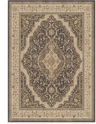 Ruggable Eveline Dark Flatwoven Machine Washable Rug with Standard Pad, 5 x 7-ft