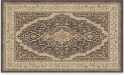 Ruggable Eveline Dark Flatwoven Machine Washable Rug with Standard Pad, 3 x 5-ft