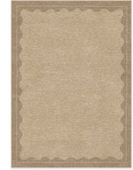 Ruggable Lena Tan Flatwoven Machine Washable Rug with Standard Pad, 5 x 7-ft
