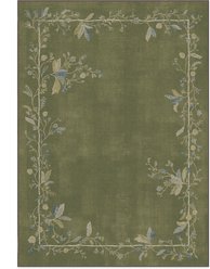 Ruggable Althea Olive Green Flatwoven Machine Washable Rug with Standard Pad, 5 x 7-ft