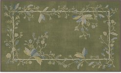 Ruggable Althea Olive Green Flatwoven Machine Washable Rug with Standard Pad, 3 x 5-ft