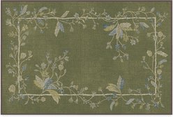 Ruggable Althea Olive Green Flatwoven Machine Washable Rug with Standard Pad, 2 x 3-ft
