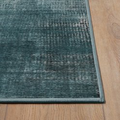 Ruggable Selva Soft Teal Flatwoven Machine Washable Rug with Standard Pad, 5 x 7-ft slide 2 of 4