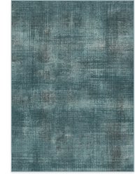 Ruggable Selva Soft Teal Flatwoven Machine Washable Rug with Standard Pad, 5 x 7-ft