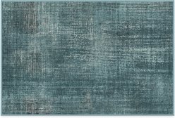 Ruggable Selva Soft Teal Flatwoven Machine Washable Rug with Standard Pad, 2 x 3-ft