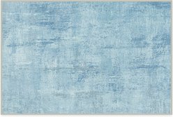 Ruggable Lustra Slate Blue Flatwoven Machine Washable Rug with Standard Pad, 2 x 3-ft