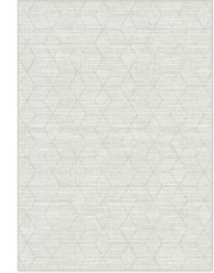 Ruggable Modra Mist Grey Flatwoven Machine Washable Rug with Standard Pad, 5 x 7-ft
