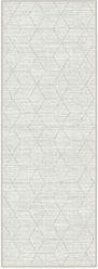 Ruggable Modra Mist Grey Flatwoven Machine Washable Rug with Standard Pad, 2.5 x 7-ft