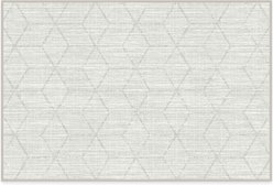 Ruggable Modra Mist Grey Flatwoven Machine Washable Rug with Standard Pad, 2 x 3-ft