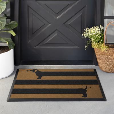 Show full view: Ruggable Waggin’ Dachshund Washable Doormat, 2 x 3-ft slide 3 of 4