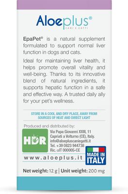 Show full view: Aloeplus EpaPet Liver Support Capsule Supplement for Small Dogs & Cats, 60 count slide 7 of 8