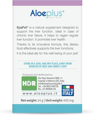 Show full view: Aloeplus EpaPet Liver Support Capsule Supplement for Medium & Large Dogs, 60 count slide 7 of 8