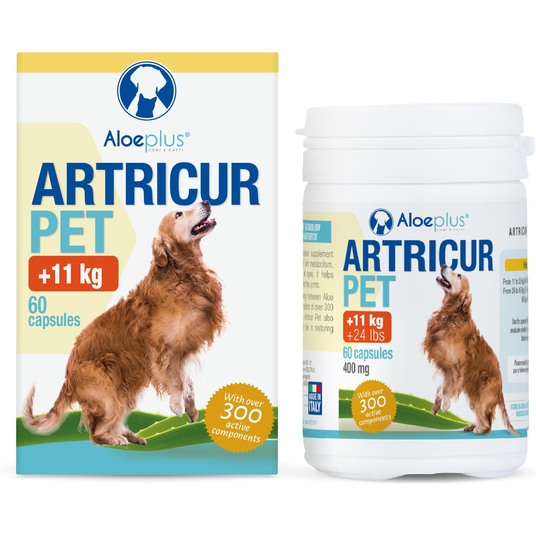 Aloeplus Artricur Joint Health Capsule Supplement for Medium & Large Dogs, 60 count