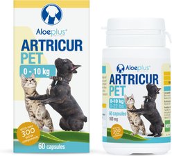 Aloeplus Artricur Joint Health Capsule Supplement for Small Dogs, 60 count