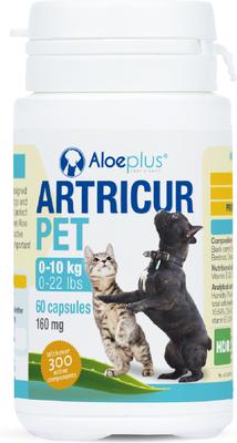 Show full view: Aloeplus Artricur Joint Health Capsule Supplement for Small Dogs, 60 count slide 3 of 8